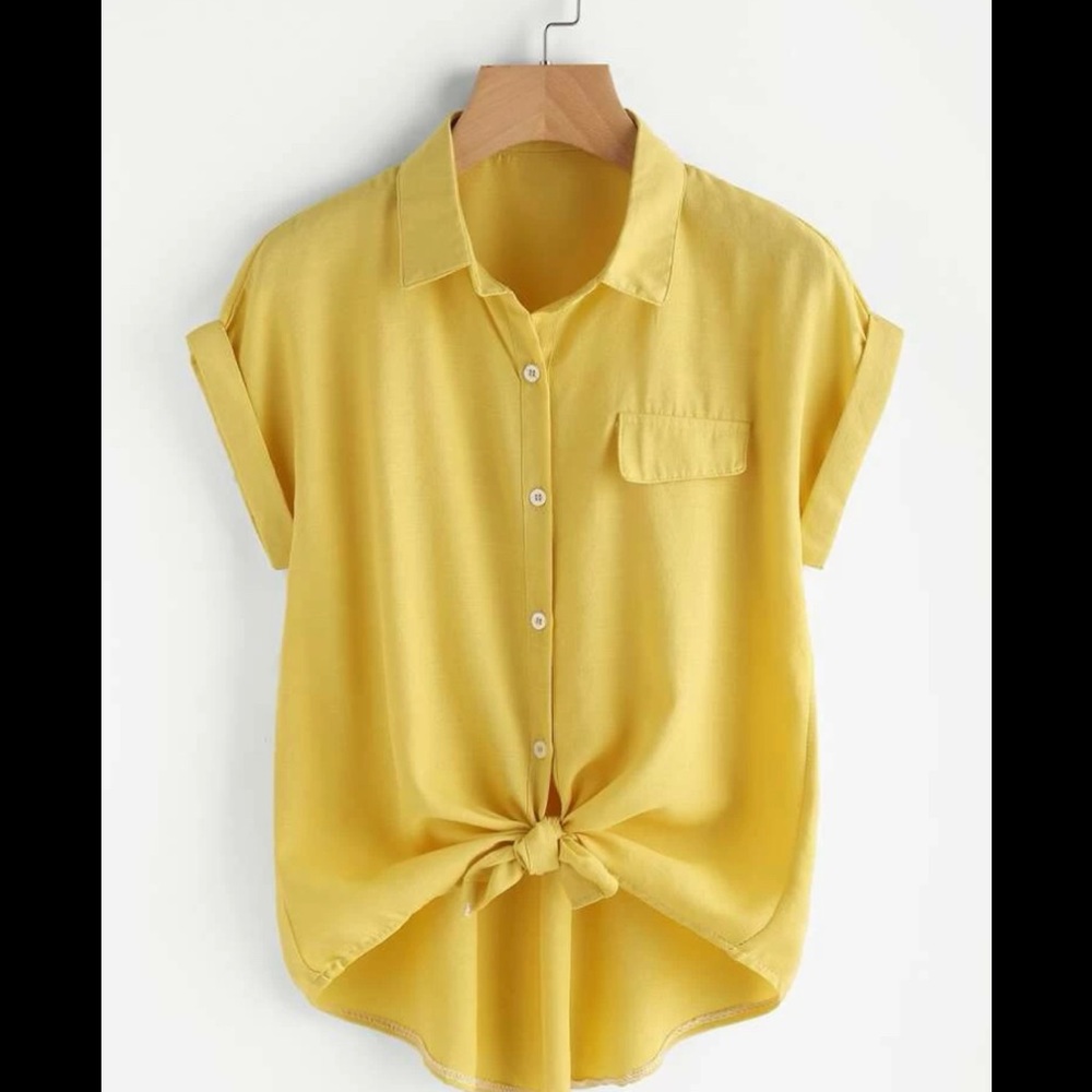 Shein Button Up Short shirt, perfect summer wear ☀️ light weight.